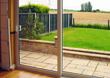 Patio Window Security Grilles - Opened