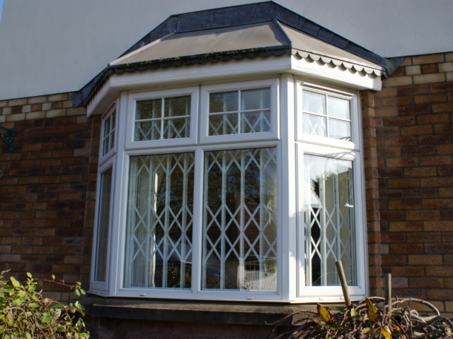 Bay window security grilles