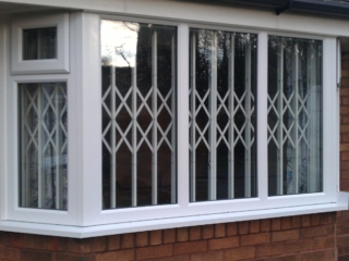 Bay window security shutters