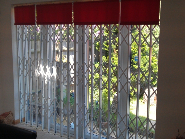 Domestic security shutters for patio door