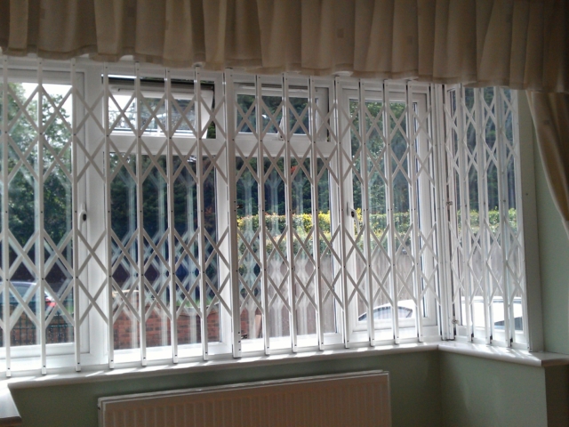 Security grilles for bay window