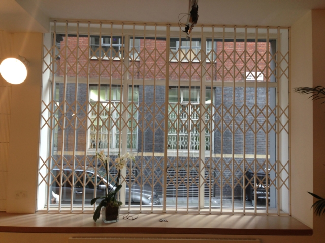 Security window grilles for business