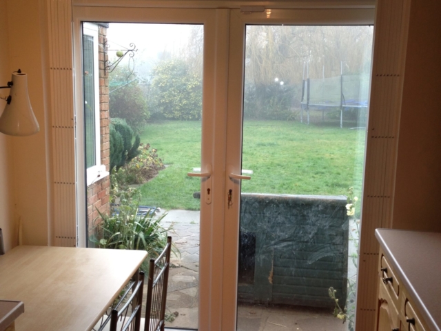 Internal security shutters for french door