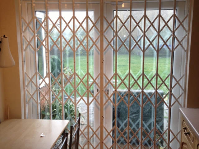 Internal security shutters for french door