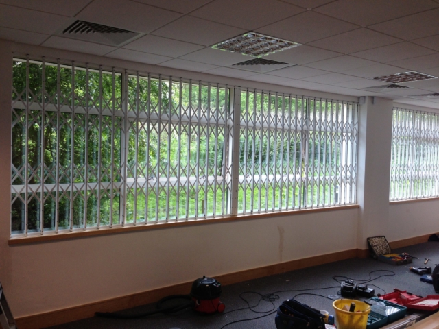 Window security grilles for business