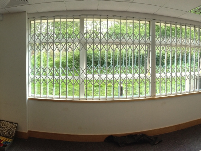 Window security grilles for office