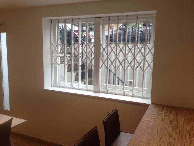 Window security grilles for souterrain