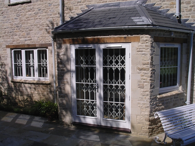 Domestic security grilles for french door