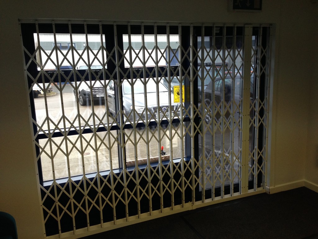 Office (business) door security grilles