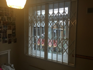 Face fix security grilles drawn out on bedroom window Face fix security grilles drawn out on bedroom window