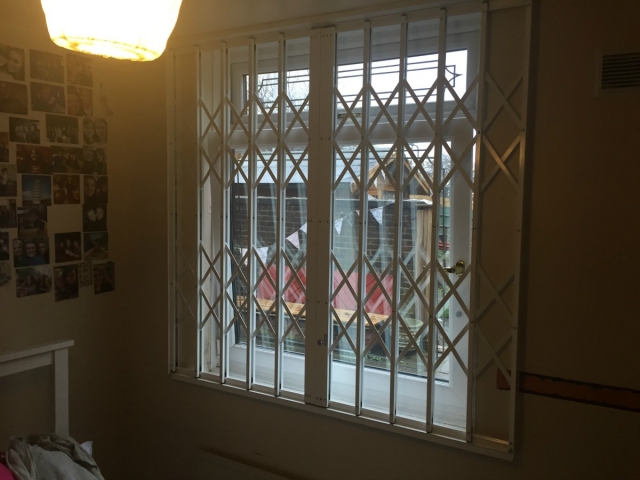 Face fix security grilles drawn out on bedroom window