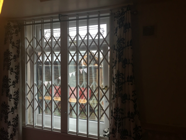 Face fix security grilles for bedroom window