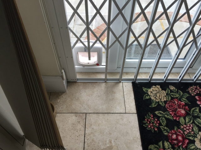 Expanding security grilles - bespoke for cat flap