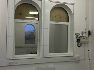 Face fix sliding security window grilles neatly drawn back Face fix sliding security window grilles neatly drawn back