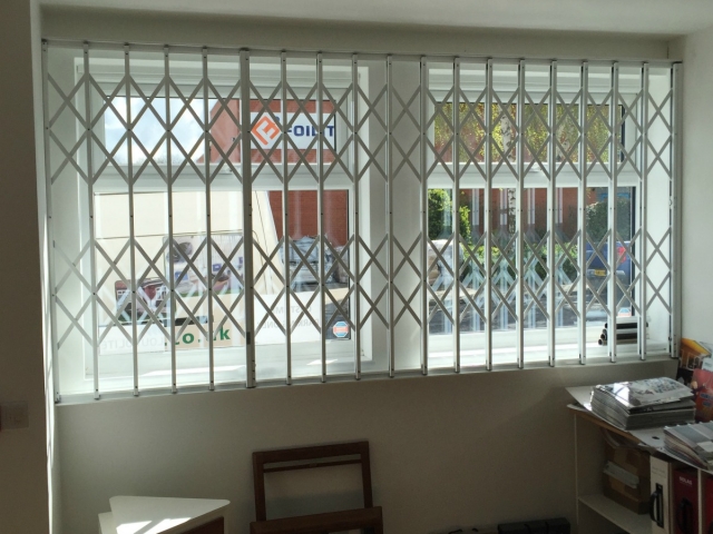 Concertina security grilles - bespoke design