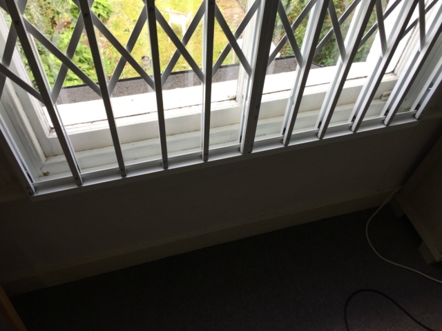 Face fix security window grilles using standard track