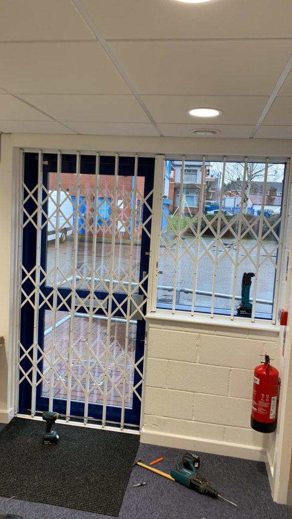 Office (business) door security grilles